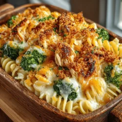 Comfort food at its finest, the Creamy Chicken and Broccoli Pasta Bake is a dish that brings warmth and satisfaction to any meal. This recipe not only boasts a rich, creamy sauce but also features tender chicken and vibrant broccoli, making it a well-rounded option for family dinners or gatherings with friends. Its versatility allows you to customize the ingredients based on what you have on hand, ensuring that it can easily become a staple in your kitchen.
