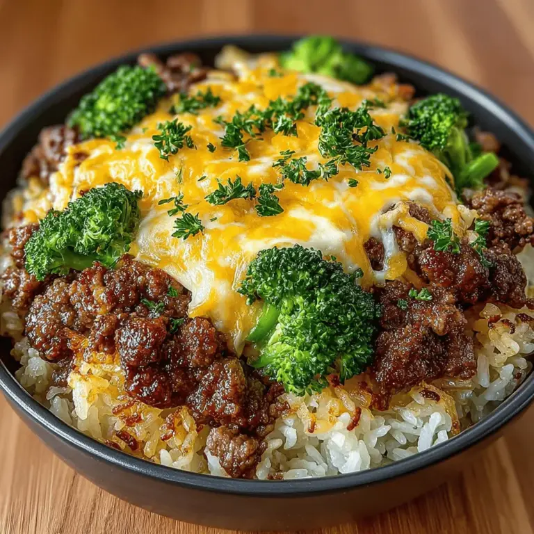 In the hustle and bustle of contemporary life, finding a meal that combines convenience, comfort, and flavor can often feel like a challenge. Enter Sizzling Cheesy Beef and Broccoli Rice—a hearty, satisfying dish that has quickly become a favorite among families. This one-pan meal not only tantalizes the taste buds but also offers a rich blend of textures and flavors, making it an ideal option for busy weeknights when you need something quick yet fulfilling.