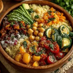 Vibrant Veggie Quinoa Bowl with Zesty Lemon Dressing
