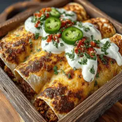 Cheesy Sour Cream Chicken Enchiladas Recipe