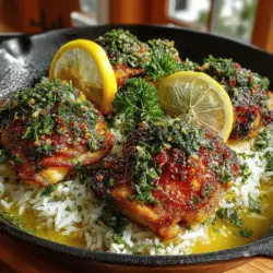 Zesty One-Pan Lemon Garlic Herb Chicken and Rice