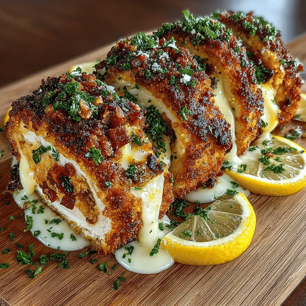 Chicken Cordon Bleu is a beloved classic dish that tantalizes the taste buds with its wonderful combination of flavors. This gourmet meal features tender chicken breasts enveloping layers of savory ham and creamy Swiss cheese, all encased in a crispy golden-brown crust. Known for its rich taste and delightful textures, Chicken Cordon Bleu is perfect for family dinners, special occasions, and even impressing guests at a dinner party.