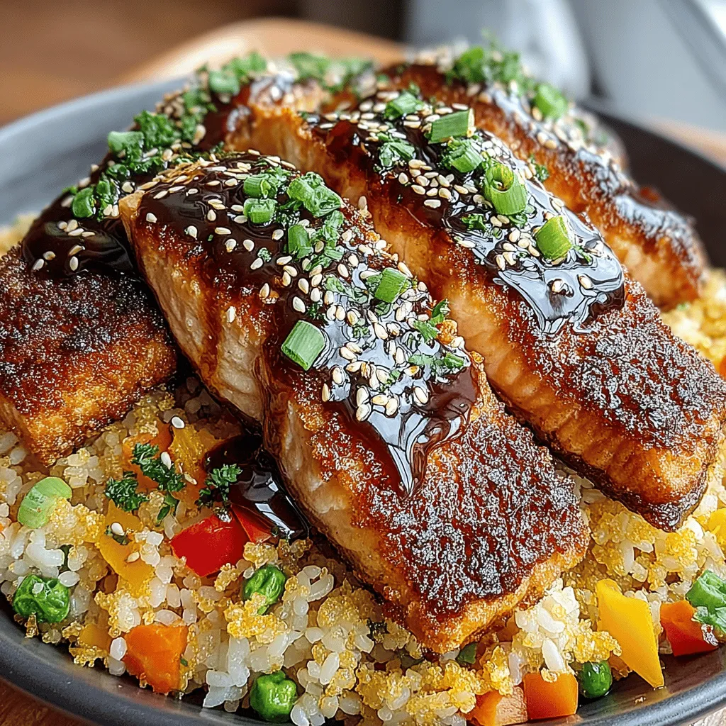 Teriyaki cuisine is a beloved staple in Japanese cooking, known for its sweet and savory flavors that create a mouthwatering glaze on meats and vegetables. The popularity of teriyaki dishes has grown worldwide, making it a go-to choice for those seeking a quick and delicious meal. This recipe for Quick Teriyaki Salmon with Veggie Rice combines the rich umami of teriyaki sauce with the health benefits of salmon and colorful vegetables, ensuring a vibrant and nutritious dinner option. With its fast preparation time and wholesome ingredients, this dish is perfect for busy weeknights or a casual family dinner.