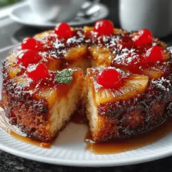 Introducing the Tropical Paradise Pineapple Upside Down Cake, a delightful dessert that brings a burst of tropical flavor to any gathering. With its moist, buttery cake base and a luscious topping of sweet and tangy pineapple, this cake is more than just a dessert; it’s an experience that evokes feelings of nostalgia and joy. Whether you're celebrating a special occasion or simply indulging in a sweet treat, this cake is sure to impress. The beauty of the Tropical Paradise Pineapple Upside Down Cake lies in its simplicity, making it an ideal choice for both novice bakers and seasoned culinary experts alike.
