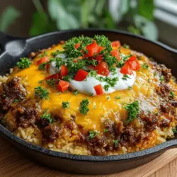 If you're searching for a comforting dish that combines savory flavors, hearty textures, and easy preparation, look no further than One-Pan Cheesy Beef and Rice Casserole. This delightful recipe not only satisfies your taste buds but also brings the family together around the dinner table. Imagine a dish where tender ground beef melds seamlessly with fluffy rice, vibrant vegetables, and gooey melted cheese—all cooked in just one pan. The appeal of this casserole lies in its simplicity and comforting flavors that embody the essence of home-cooked meals.