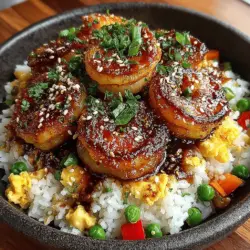 Sweet & Savory Honey Garlic Shrimp with Veggie-Filled Fried Rice