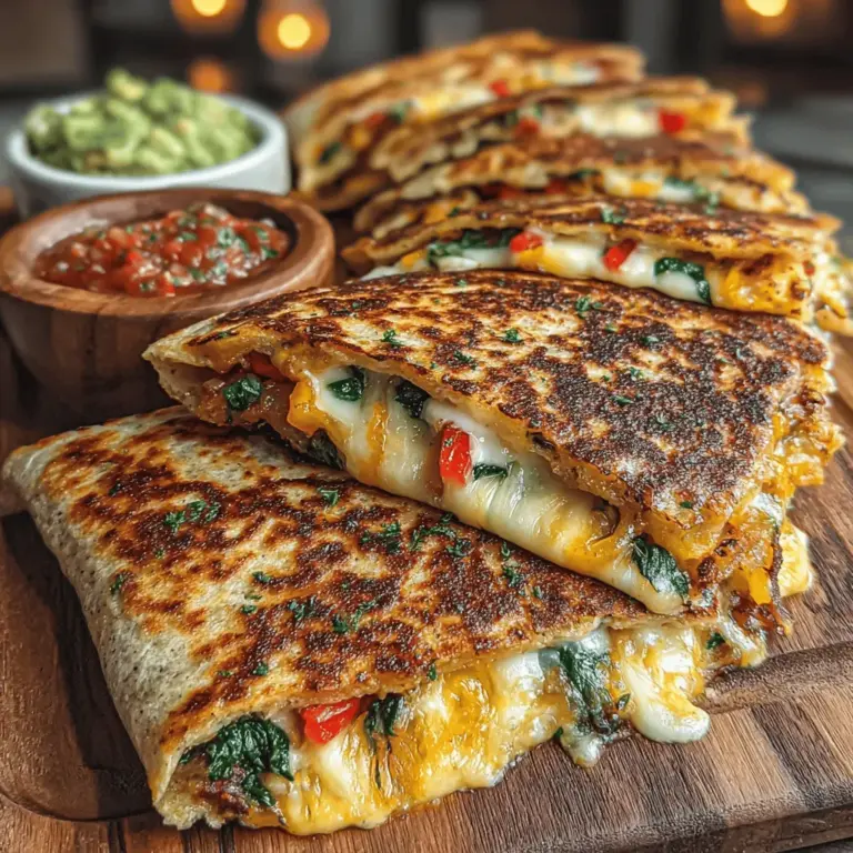 In recent years, quesadillas have surged in popularity, establishing themselves as a go-to meal option for busy individuals and families alike. Their adaptability allows for endless variations, making them suitable for any occasion—from quick lunches to elaborate dinners. The Cheesy Veggie Delight Quesadillas stand out as a particularly appealing choice, offering a healthy and flavorful alternative that caters to the needs of both vegetarians and health-conscious eaters. With a medley of wholesome ingredients, these quesadillas are not only satisfying but also packed with nutritional benefits.