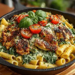 In the landscape of weeknight dinners, few recipes can match the ease and satisfaction of a creamy chicken and spinach pasta skillet. This dish marries flavors and textures in a way that is not only delicious but also quick to prepare, making it an ideal choice for busy families and individuals alike. With its harmonious blend of tender chicken, fresh spinach, and al dente pasta enveloped in a rich, creamy sauce, this skillet meal is set to become a go-to favorite in your culinary repertoire.