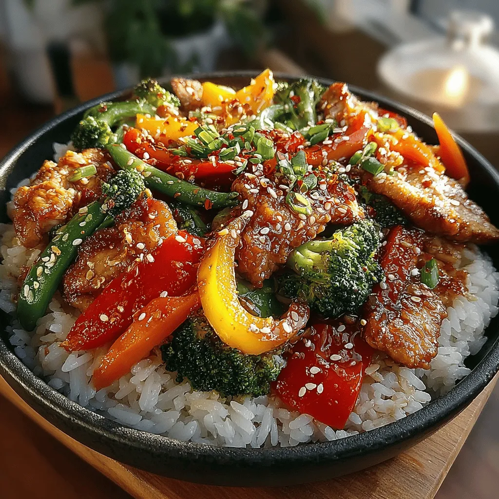 Colorful Crunch Chicken Stir-Fry is a vibrant and nutritious dish that brings together the best of both flavor and health. This recipe showcases an array of colorful vegetables paired with tender chicken, making it not only visually appealing but also packed with essential nutrients. The use of fresh, crisp vegetables is crucial in this dish, as they provide an exciting crunch that elevates the overall dining experience.