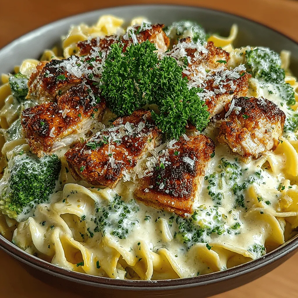 In the world of comfort food, few dishes are as satisfying as a creamy Alfredo pasta. The Creamy Chicken and Broccoli Alfredo Skillet stands out not just for its indulgent flavors but also for its ability to bring together nutritious ingredients in a single, hearty meal. This dish is a perfect blend of tender chicken, vibrant broccoli, and rich fettuccine, all enveloped in a luxurious Alfredo sauce. It's an excellent choice whether you're hosting a dinner party or simply looking for a quick and easy weeknight meal that the whole family will love.
