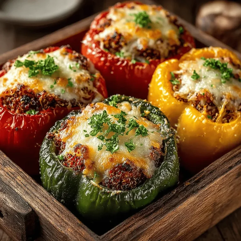 - 4 large bell peppers (any color) - 1 pound ground turkey - 1 cup cooked quinoa (or rice) - 1 cup diced tomatoes (canned or fresh) - 1 small onion, diced - 2 cloves garlic, minced - 1 teaspoon Italian seasoning - 1 teaspoon paprika - Salt and pepper to taste - 1 cup shredded cheese (optional, for topping) - Fresh parsley for garnish (optional)