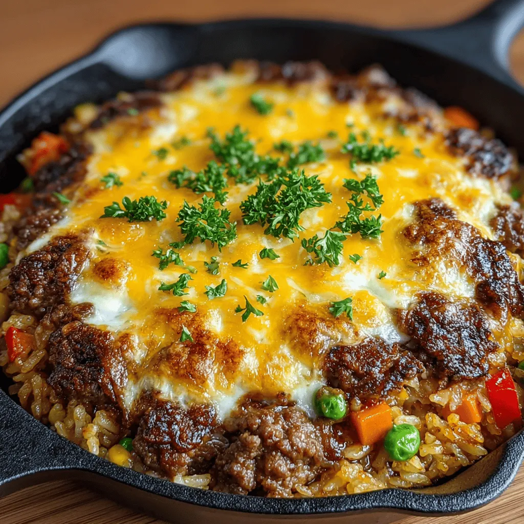 Cheesy Beef & Rice Casserole Delight