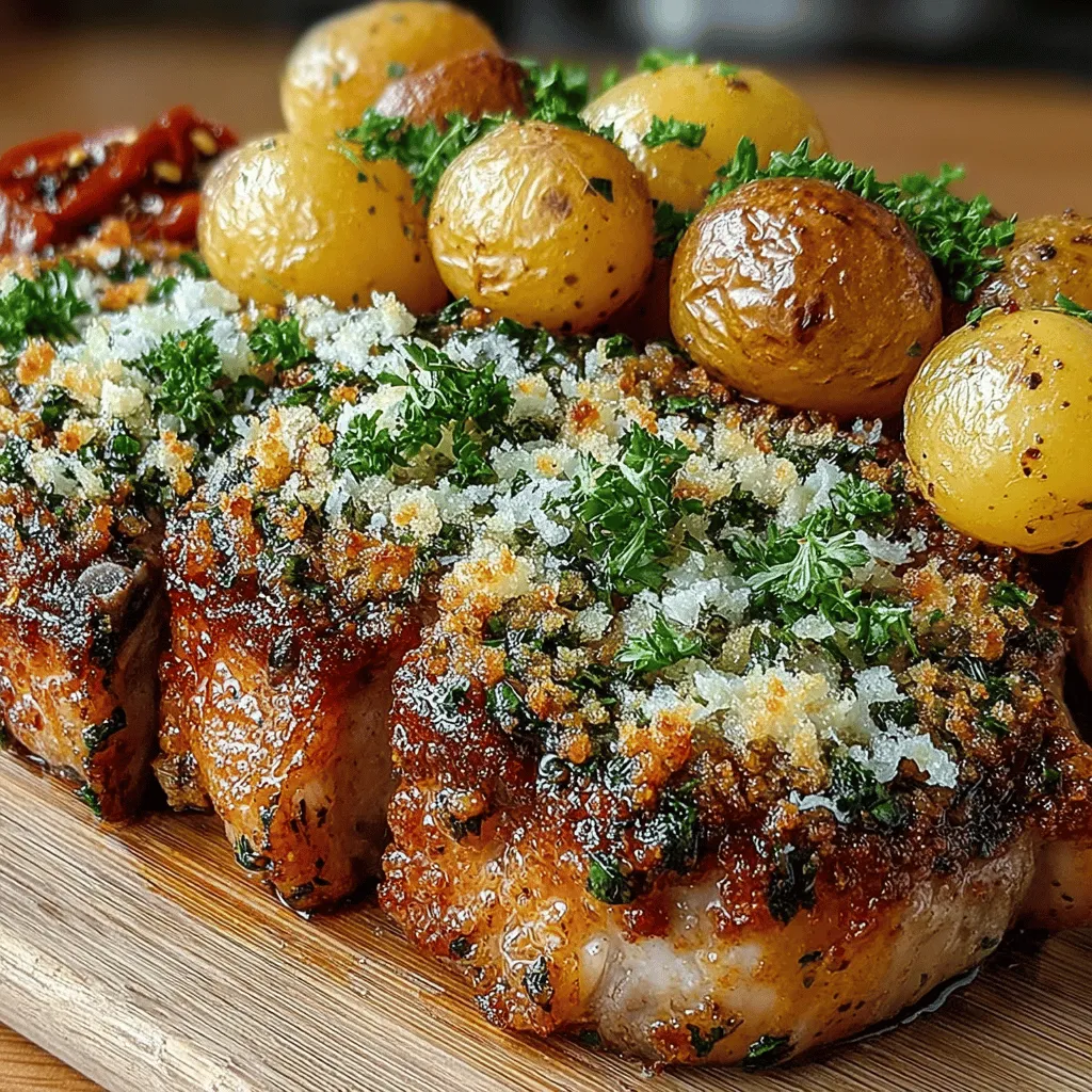 In the world of comfort food, few dishes can rival the combination of savory herb-crusted pork chops paired with perfectly roasted potatoes. This recipe not only tantalizes the taste buds but also brings a sense of warmth and satisfaction to the dining table. With a crispy exterior and a juicy interior, these pork chops are coated in a delicious blend of aromatic herbs and Parmesan cheese, while the roasted potatoes provide a delightful crunch and subtle smokiness. Whether you're planning a family dinner or a special occasion, this dish promises to impress.