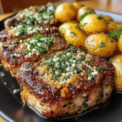 Savory Herb-Crusted Pork Chops with Roasted Potatoes