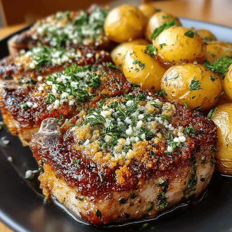 In the world of comfort food, few dishes can rival the combination of savory herb-crusted pork chops paired with perfectly roasted potatoes. This recipe not only tantalizes the taste buds but also brings a sense of warmth and satisfaction to the dining table. With a crispy exterior and a juicy interior, these pork chops are coated in a delicious blend of aromatic herbs and Parmesan cheese, while the roasted potatoes provide a delightful crunch and subtle smokiness. Whether you're planning a family dinner or a special occasion, this dish promises to impress.