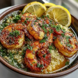 Zesty Lemon Garlic Shrimp & Quinoa Delight